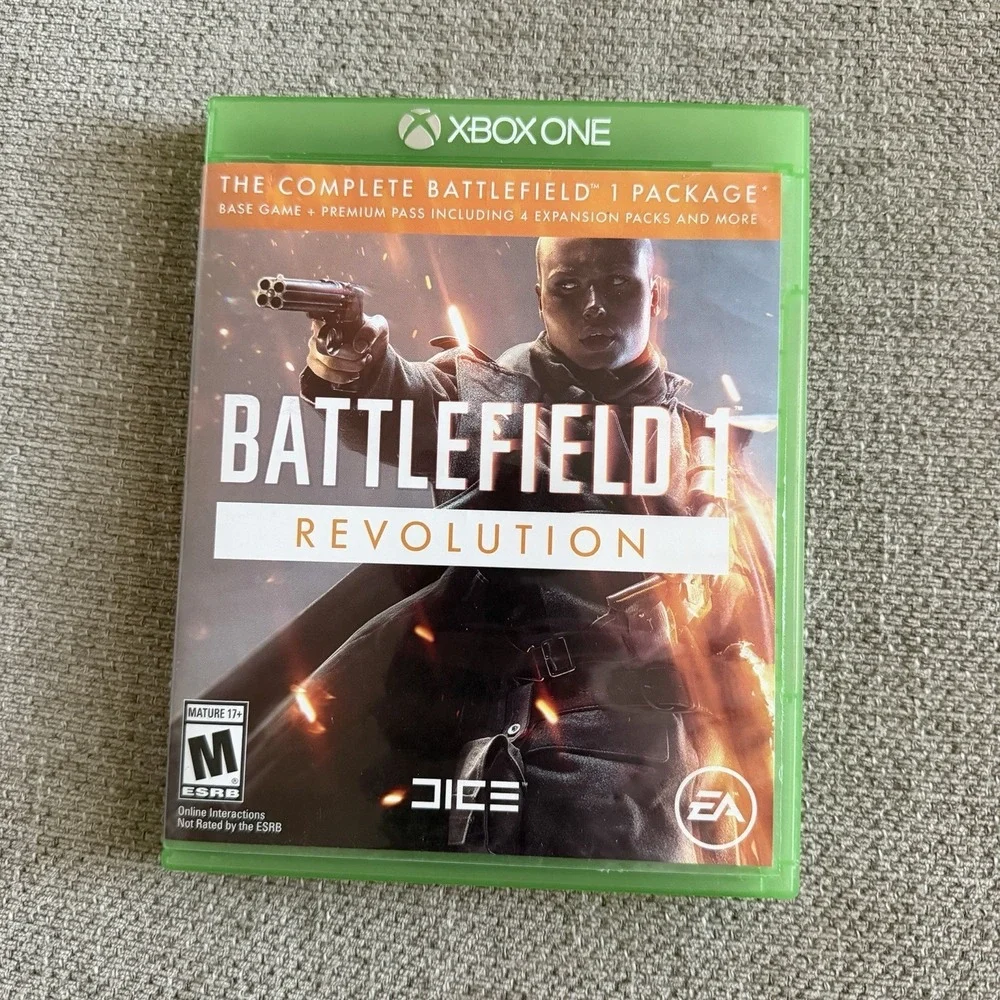 Battlefield 1 Revolution Xbox One Disc & Case Premium Pass Insert